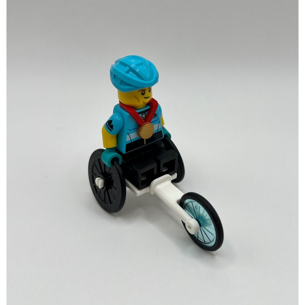 LEGO Wheelchair Racer Series 22, col22-12 Minifigute Excellent Gold Medal Sport